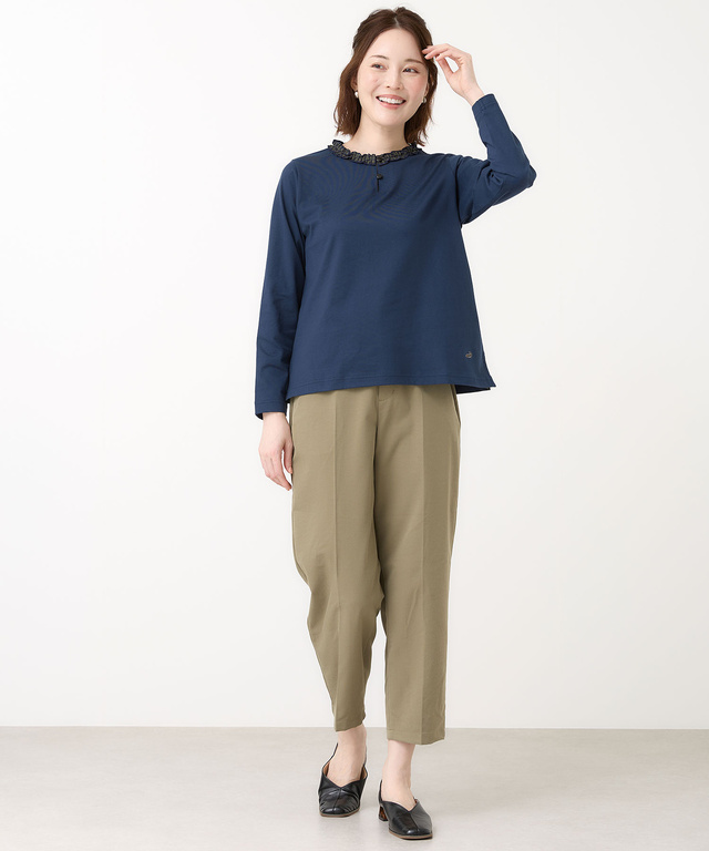 フリル襟 長袖 Tシャツ