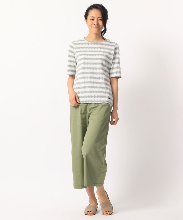 レーシーボーダージャガードTシャツ