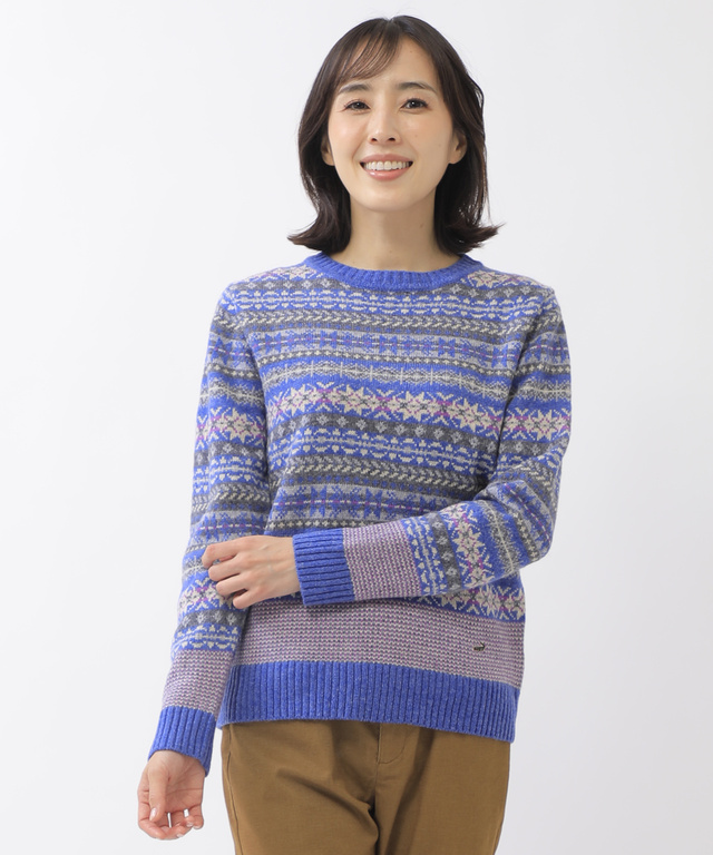 ウールブレンド フェアアイル ニット