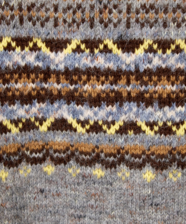 フェアアイル柄 ニットカーディガン 【手洗いOK】