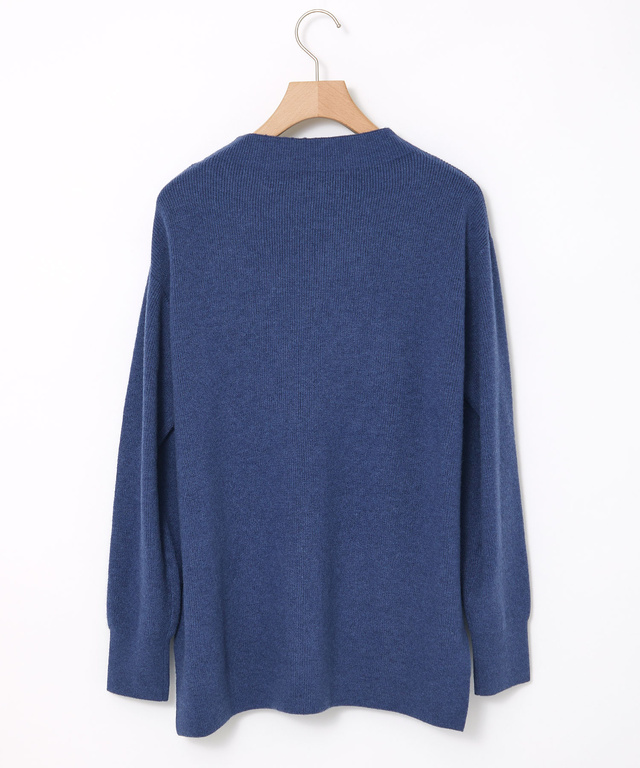 ウールブレンド ボトルネック ニット【手洗いOK】