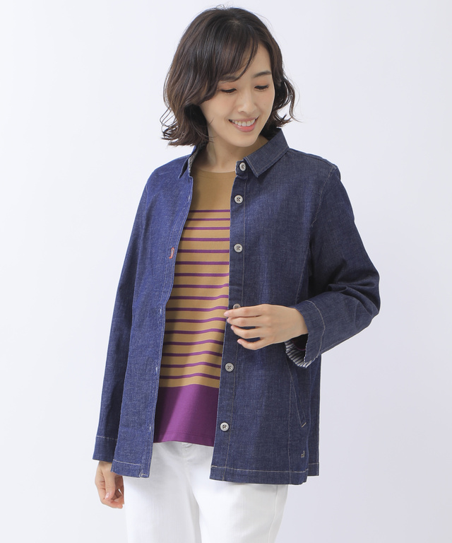 レディース ストレッチ デニム ジャケット 手洗いok 通販 0104 クロコダイル Crocodile 公式通販サイト