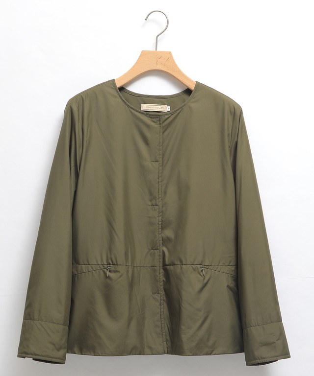 ノーカラー ライトジャケット【オクタ(R)使用】【撥水加工】