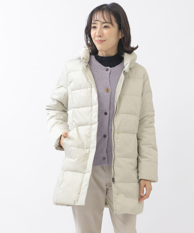 ショールカラー ダウン コート【撥水加工】
