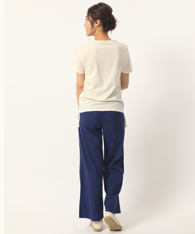 リネンセミワイドパンツ