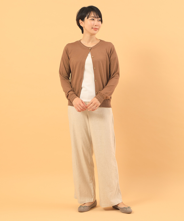 リネンセミワイドパンツ