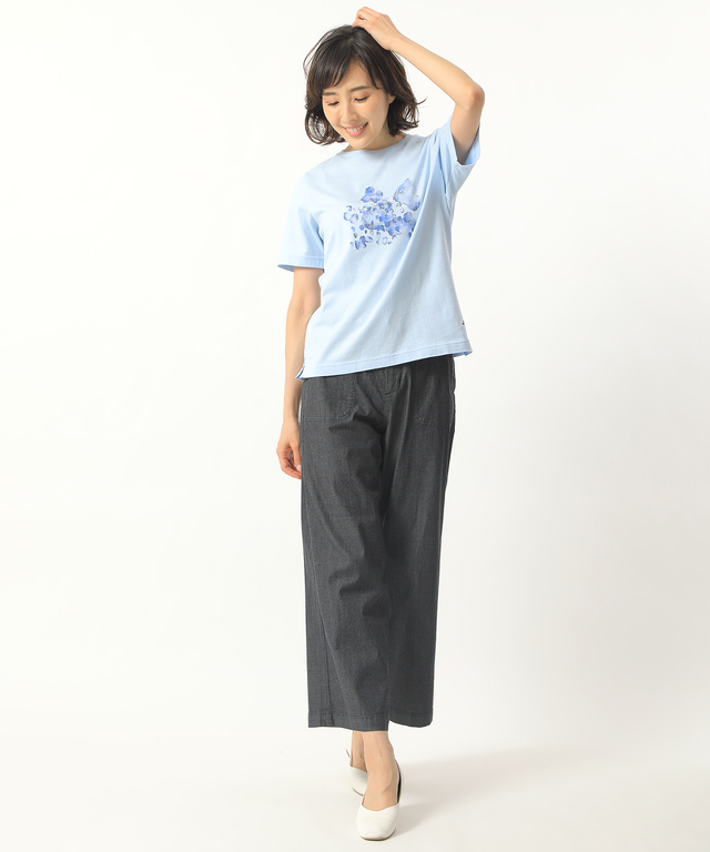セミワイドデニムパンツ【吸水・吸熱加工】