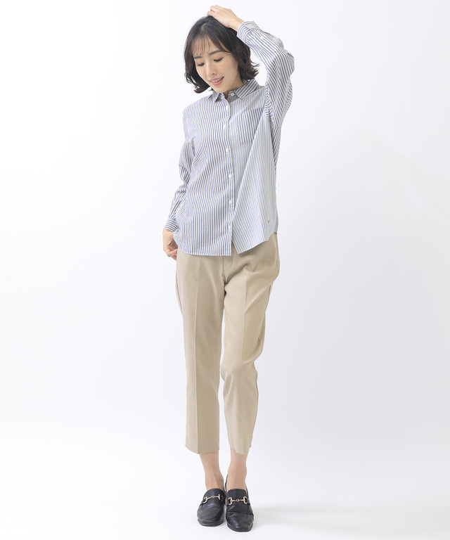 美シルエット スティック パンツ【接触冷感】