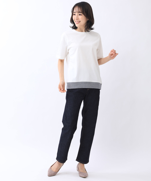 ライト ストレート デニム【接触冷感】