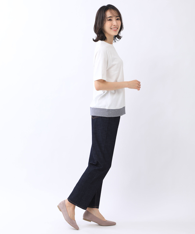 ライト ストレート デニム【接触冷感】