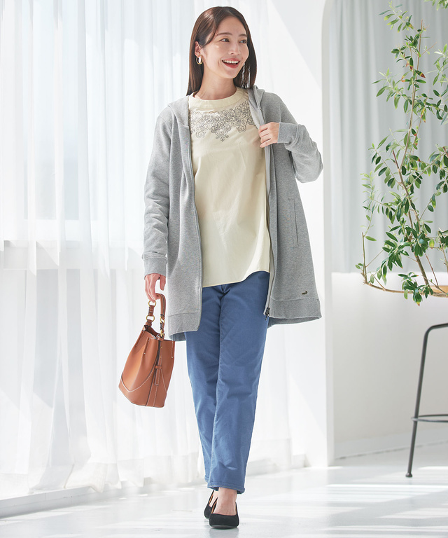 デニムライク ストレッチ パンツ