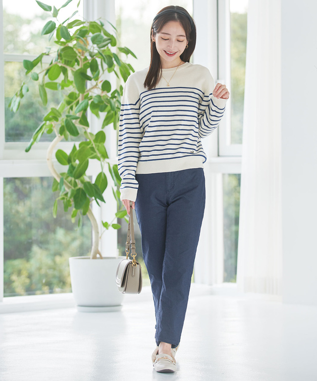 デニムライク ストレッチ パンツ