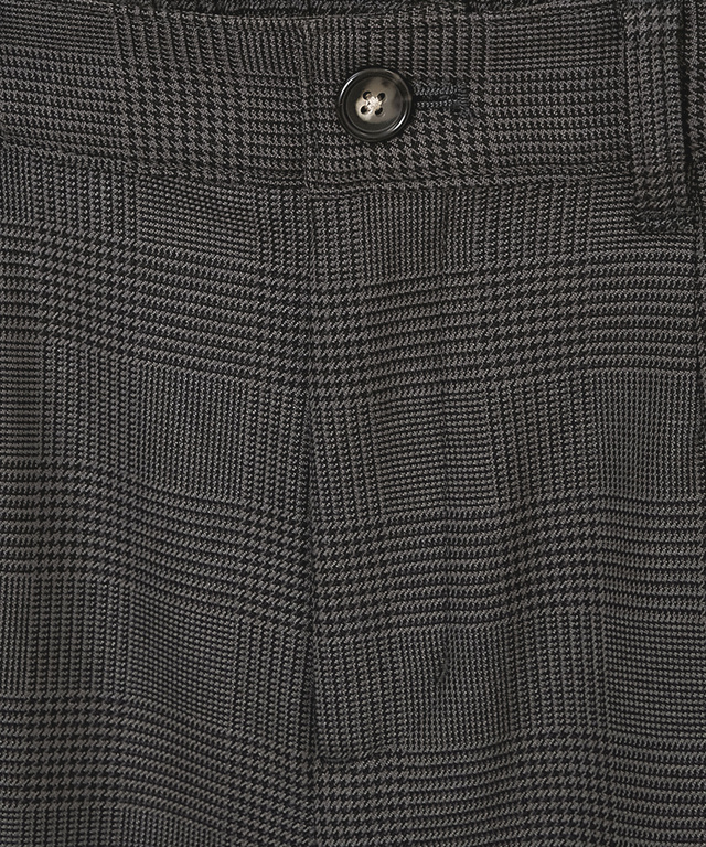 グレンチェック テーパード パンツ