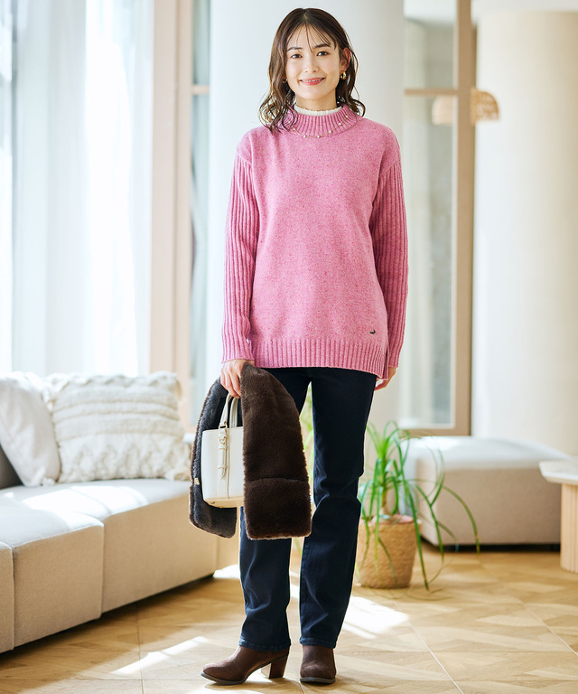 裏起毛 デニムパンツ