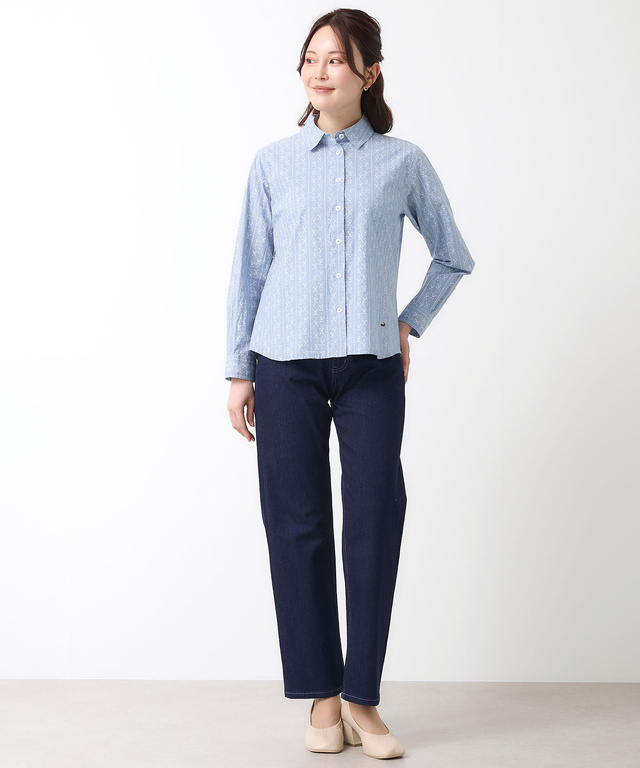 ストレッチ ストレート デニムパンツ