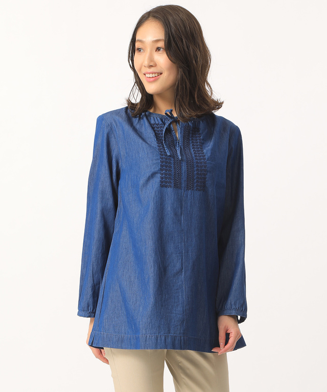 デニム刺繍チュニック
