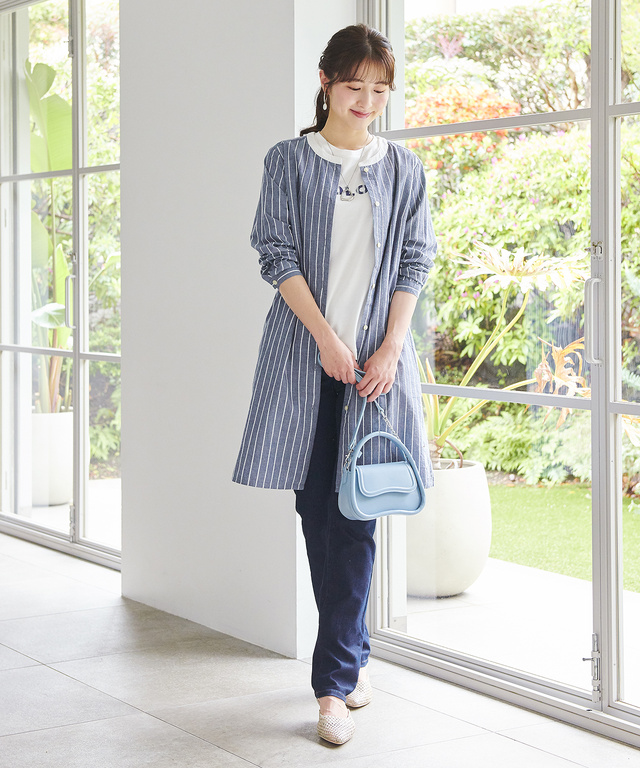 ストライプ ロング チュニック