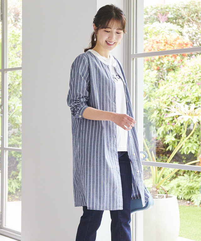 ストライプ ロング チュニック