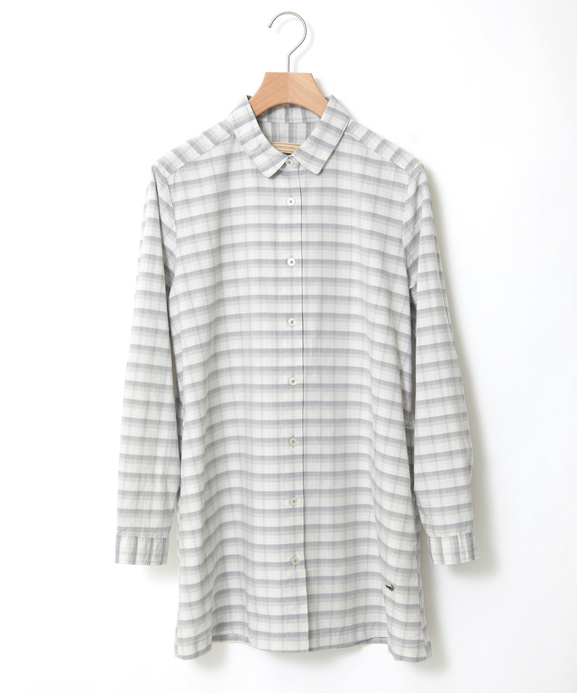 グラデーションチェック レギュラーカラー チュニック【一部店舗・WEB限定】