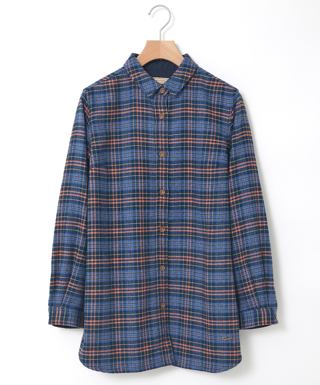 微起毛 チェック柄 チュニック