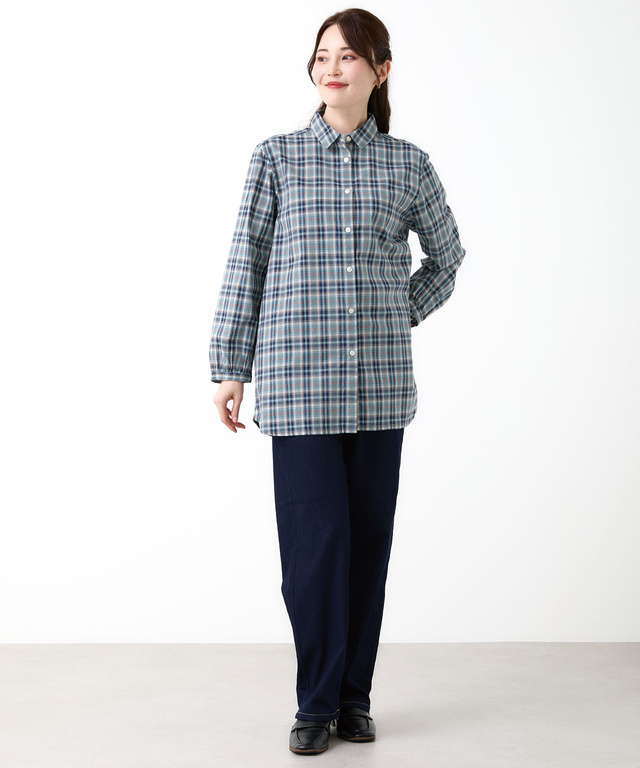 ドビー チェック柄 チュニック