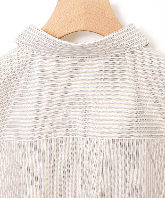 ノンアイロン ストライプ チュニック【シワになりにくい】