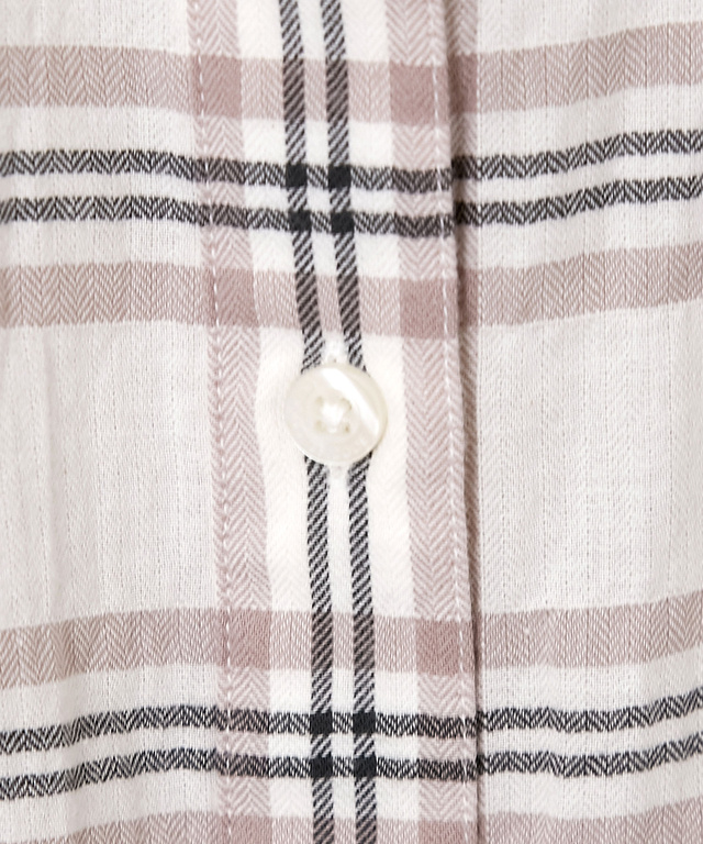 レギュラーカラー チェック ブラウス