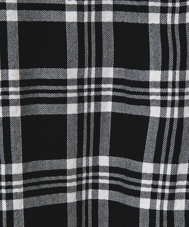 レギュラーカラー チェック ブラウス