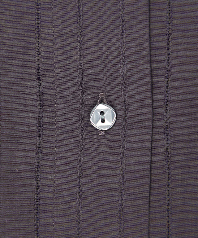 スタンドカラー シアー ブラウス