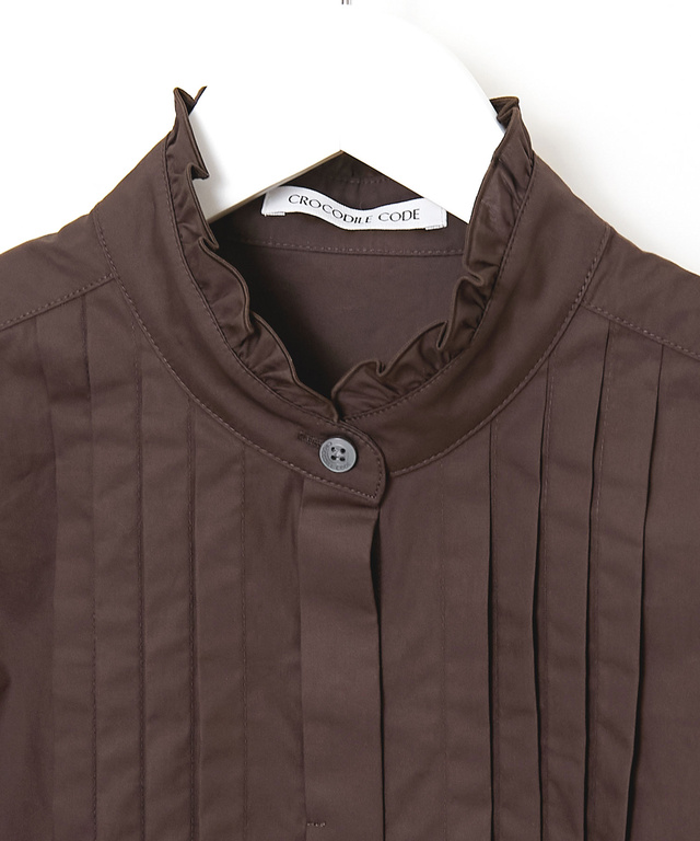 ピンタック フリル ブラウス【一部店舗限定】