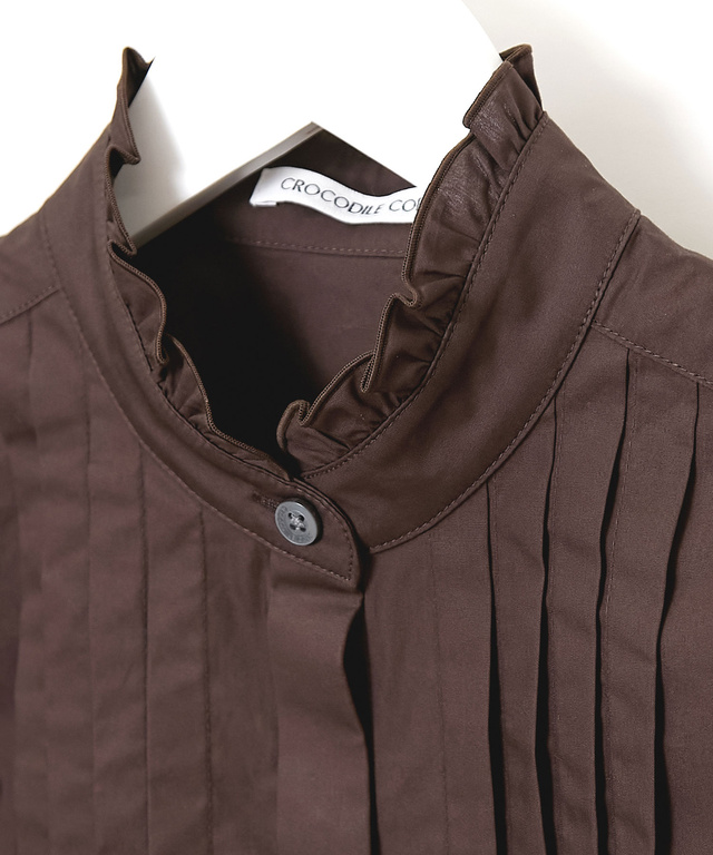 ピンタック フリル ブラウス【一部店舗限定】