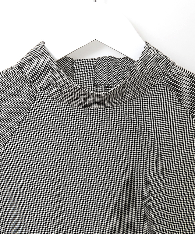 微起毛 チェック プルオーバーブラウス