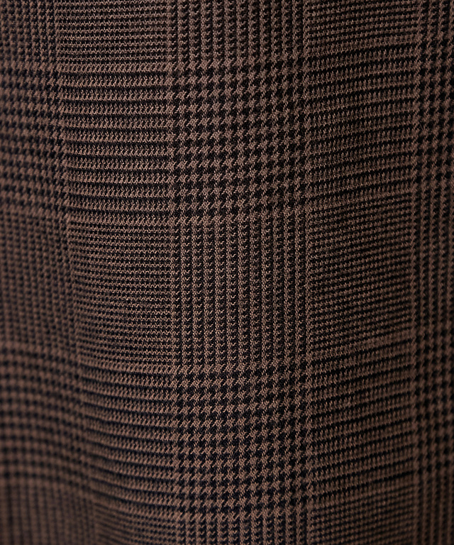 微起毛 チェック プルオーバーブラウス