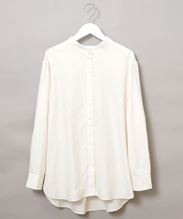 ツイル パールボタン ブラウス【一部店舗限定】