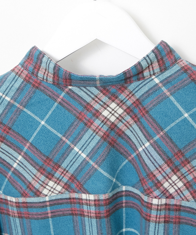 チェック柄 パールボタン ブラウス【一部店舗限定】