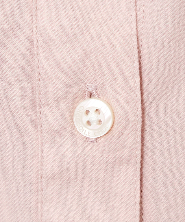 コットン バンドカラー ブラウス