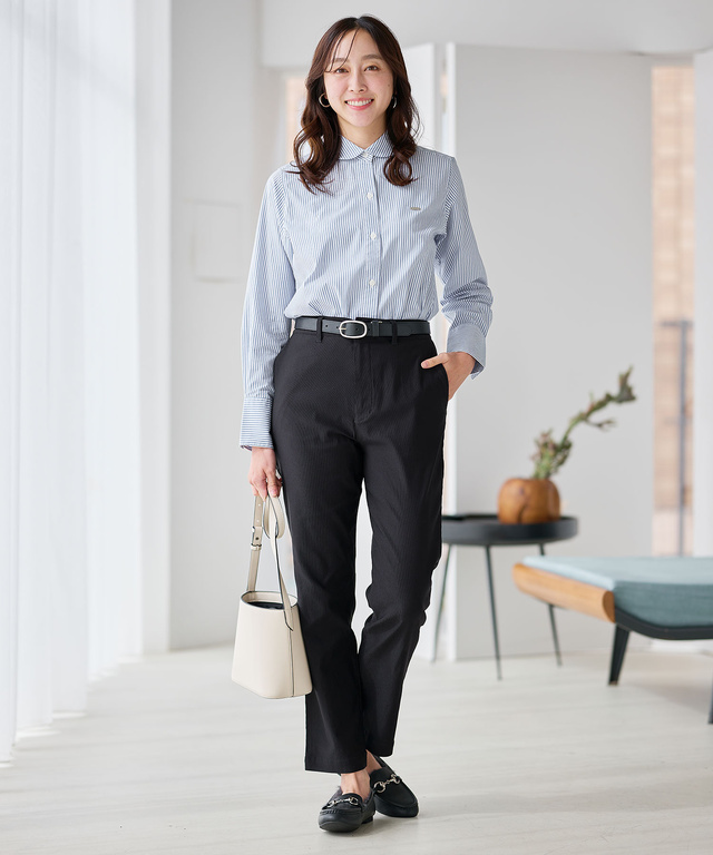 ローン ストライプ ブラウス