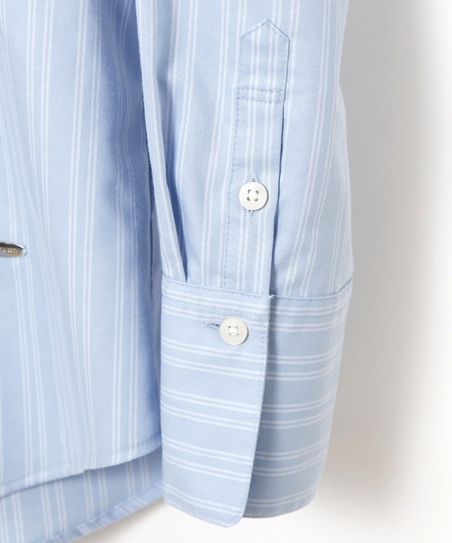 ノンアイロン  ストライプ柄 ブラウス