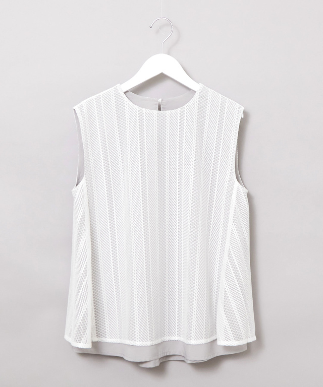 レース ノースリーブ プルオーバー