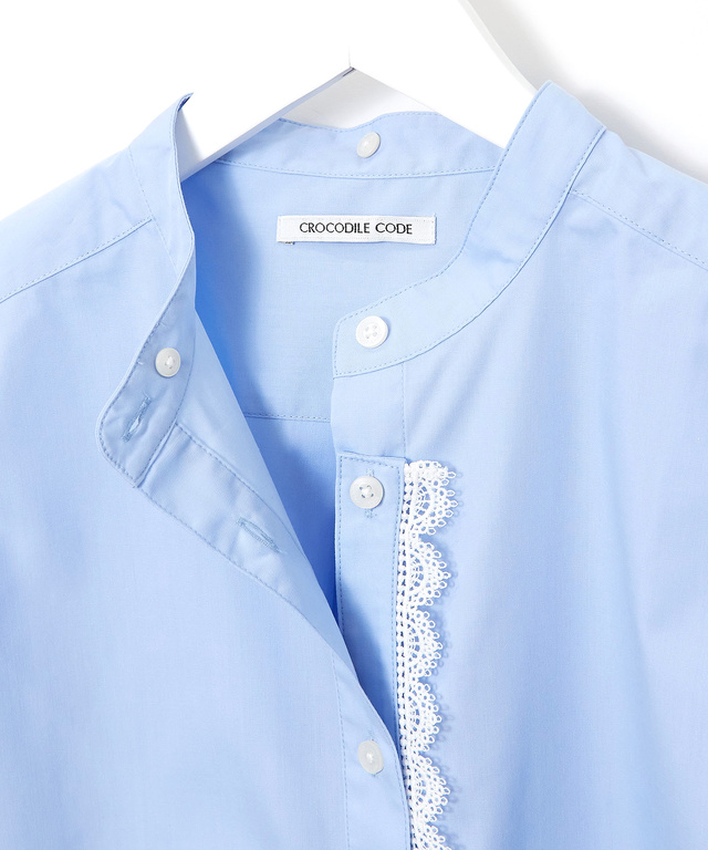 3WAYレース バンドカラー ブラウス