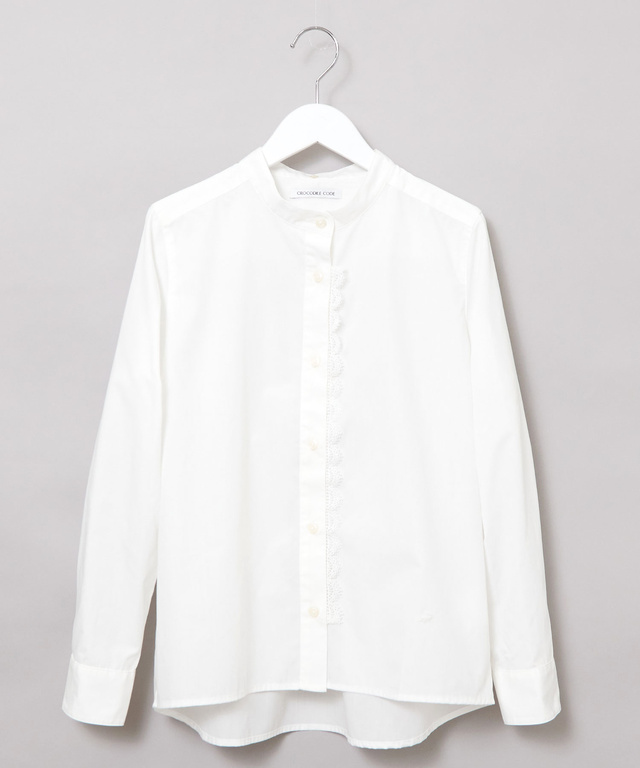 3WAYレース バンドカラー ブラウス