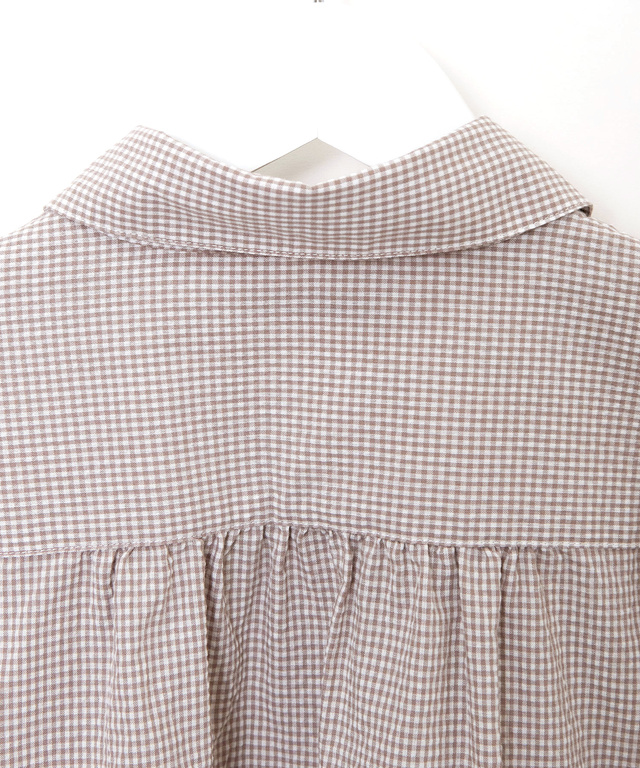 サッカー ギンガムチェック ブラウス