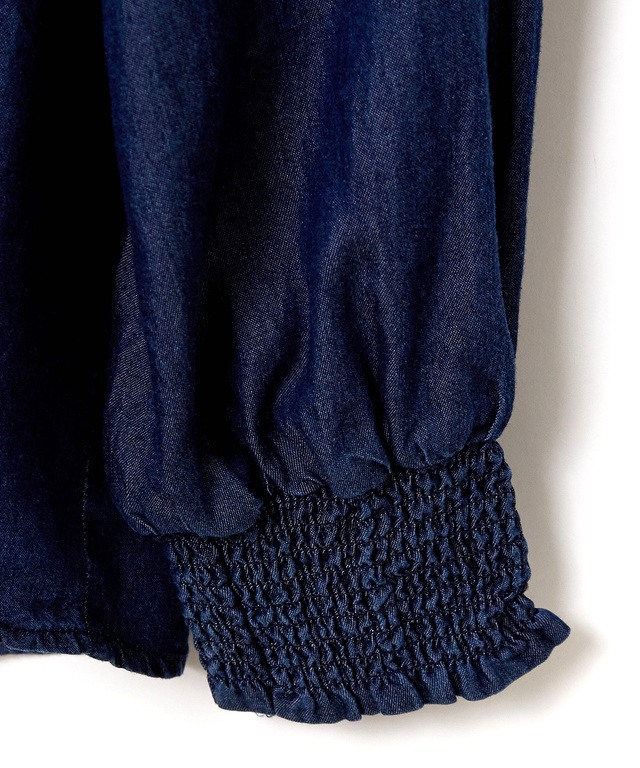 フロントギャザー ブラウス