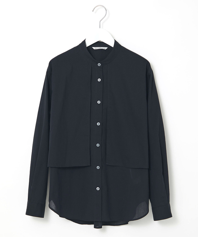 ヨーク切替 バンドカラー ブラウス【オンラインショップ・一部店舗限定】