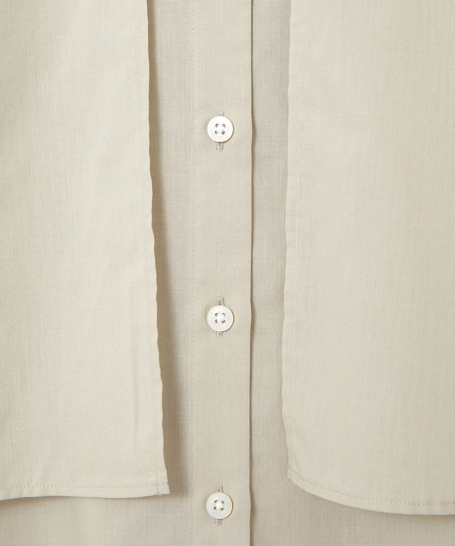 ヨーク切替 バンドカラー ブラウス【オンラインショップ・一部店舗限定】