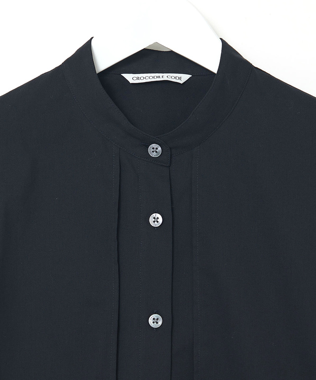 ヨーク切替 バンドカラー ブラウス【オンラインショップ・一部店舗限定】