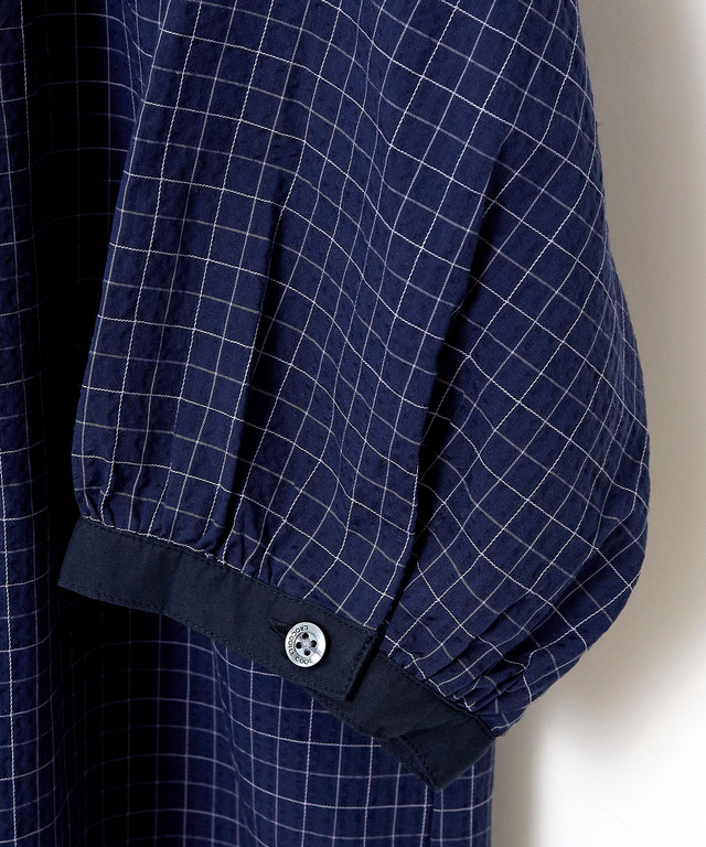 サッカー チェック柄 配色 ブラウス