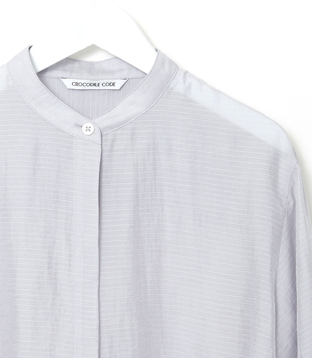 ボーダー シアー ブラウス