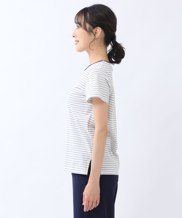 ヨットプリント ボーダー Tシャツ
