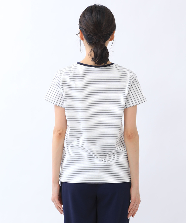 ヨットプリント ボーダー Tシャツ